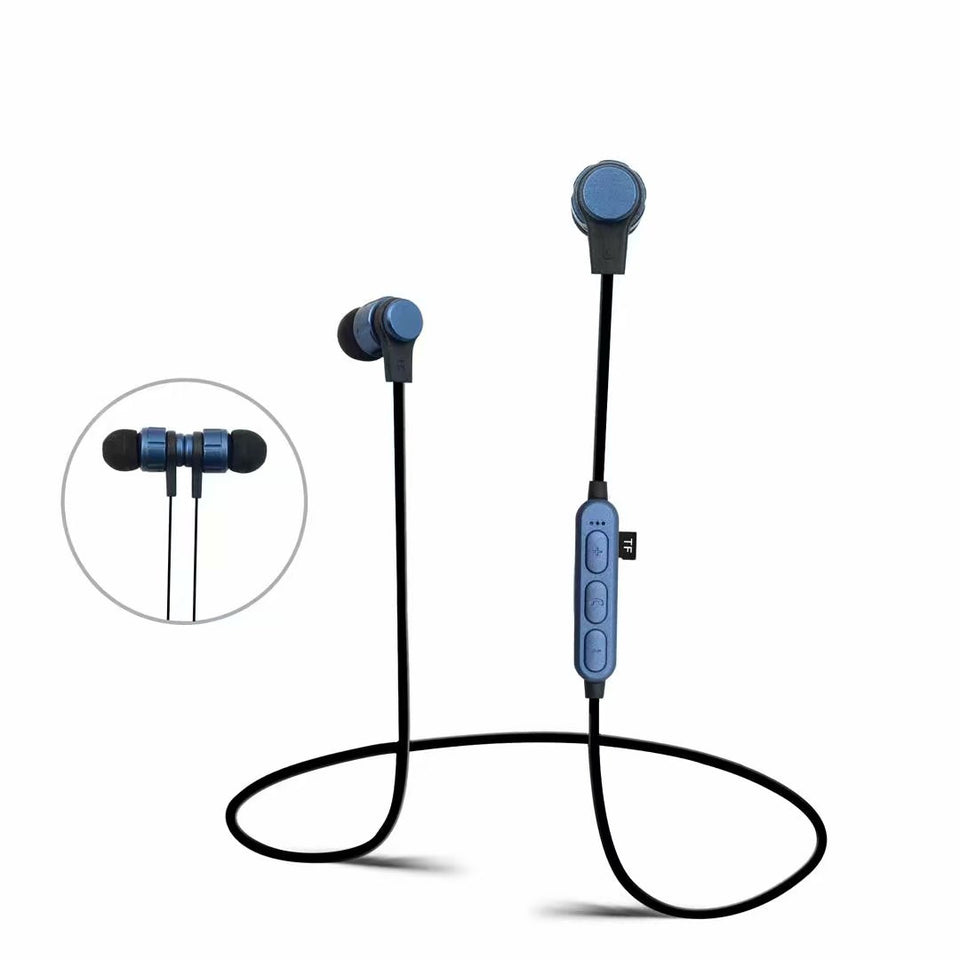 Stereo Bluetooth Headphone Wireless Bluetooth Earbud Portable Stereo Hands Free Wireless Bluetooth Headphone FM Radio Magnetic