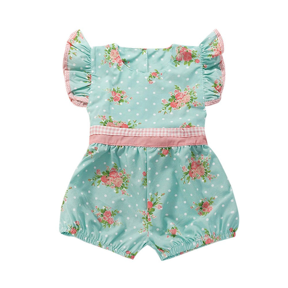2017 new Baby Girl Rompers Summer Girls Clothing Flower Rompers Newborn Baby Clothes Cute Baby Jumpsuits Infant Girls Clothing