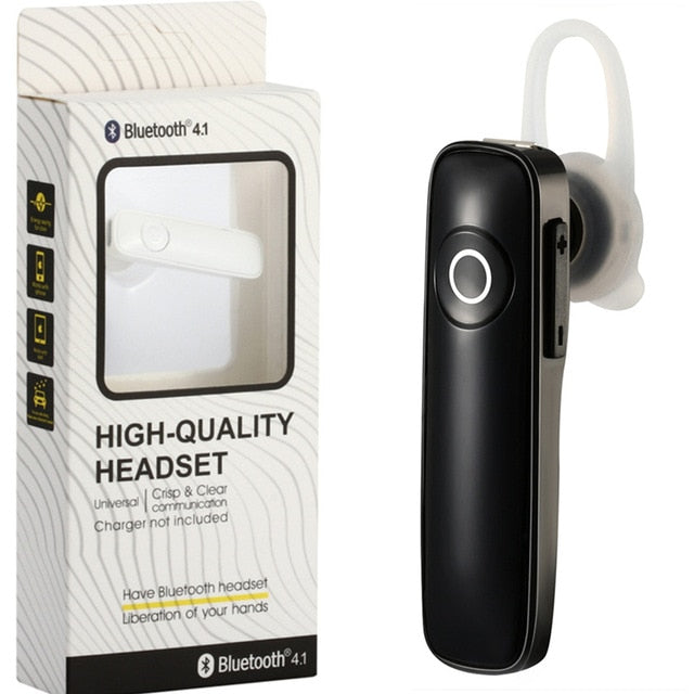 Business Small Bluetooth Headphone Wireless Earphone Headset With Microphone Retail Box Pack Black Business Bluetooth Headphone
